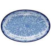 Rörstrand Ostindia Floris ovalt serveringsfat 33 x 22 cm, blå