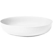 Lyngby Porcelæn Rhombe serveringsskål 28 cm, vit