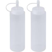 Essentials Squeezeflaska 260 ml med lock, 2-pack