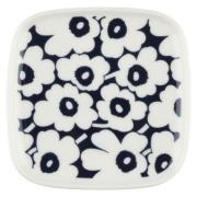 Marimekko Pikkuinen Unikko tallrik 10 cm, blå/vit