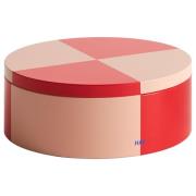 HAY Tin rund förvaringslåda, red/soft pink