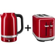 KitchenAid 5KMT2109 Brödrost + 5KEK1701 Vattenkokare, röd