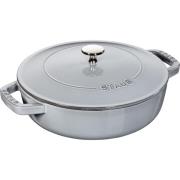 Staub Cocotte Chistera traktörgryta 24 cm 2,4 liter, grå