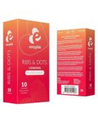 Easyglide Ribs & Dpts Condoms Stimulation & Pleasure   10 stk.