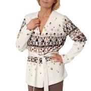 Triumph Lounge Me Cosy Bed Jacket Vit Mönstrad polyester 36/38 Dam