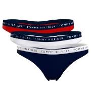 Tommy Hilfiger Trosor 3P Recycled Essentials Thong Röd/Blå Small Dam