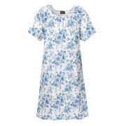 Trofe Roses Short Sleeves Nightdress Blå Mönstrad bomull Small Dam