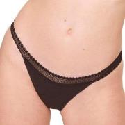 Sloggi Trosor 2P GO Ribbed Tanga Briefs Svart ekologisk bomull Small D...