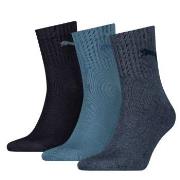 Puma Strumpor 3P Short Crew Unisex Socks Svart/Blå Strl 39/42