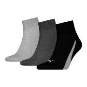 Puma Strumpor 3P Lifestyle Quarter Socks Svart/Grå Strl 39/42