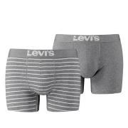 Levis Kalsonger 2P Base Stripe Boxer Grå bomull Small Herr