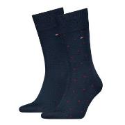 Tommy Hilfiger Strumpor 2P Men Dot Socks Mörkblå Strl 39/42 Herr