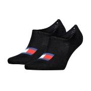 Tommy Uni TJ Flag Footie Socks Strumpor 2P Svart Strl 39/42