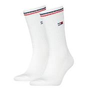 Tommy Uni TJ Iconic Crew Socks Strumpor 2P Vit Strl 39/42