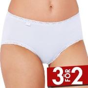 Sloggi Trosor 3P 24 7 Cotton Lace Midi Briefs Vit bomull 38 Dam