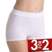 Sloggi Trosor Double Comfort Shorts Vit bomull 38 Dam