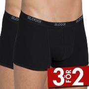 Sloggi Kalsonger 2P For Men Basic Short Svart bomull Small Herr