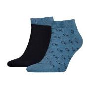 Calvin Klein Strumpor 2P Eduardo All Over Sneaker Sock Jeansblå Strl 3...