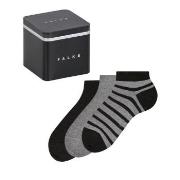 Falke Strumpor 3P Ankle Sock Happy Box Grå bomull Strl 39/42