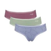 Sloggi Trosor 3P GO Crush Hipster Briefs Blå/Rosa bomull Medium Dam