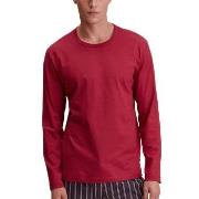 Calida Remix Basic Sleep Long Sleeve Shirt Röd bomull Small Herr