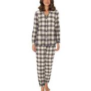 Lady Avenue Cotton Flannel Pyjamas Blå/Brun bomull Medium Dam