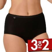 Sloggi Trosor 2P Basic Plus Maxi Briefs Svart bomull 38 Dam