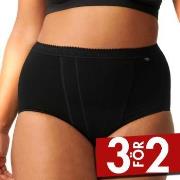 Sloggi Trosor Control Maxi Svart bomull 38 Dam