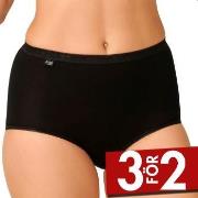 Sloggi Trosor Dam Basic Maxi Svart bomull 38 Dam