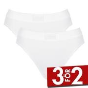 Sloggi Trosor 2P Double Comfort Tai Multi Vit bomull 38 Dam