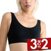 Sloggi BH Double Comfort Top Svart bomull 38 Dam