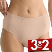 Sloggi Trosor 3P GO Daily Cotton Midi Briefs Beige bomull Small Dam