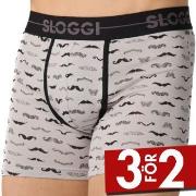 Sloggi Kalsonger 2P Men GO Movember Short Svart/Vit bomull Medium Herr