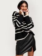 Only - Minikjolar - Black - Onlleni Faux Leather Slit Skirt Pnt - Kjol...