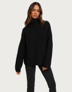 Selected Femme - Svart - Slfselma Sefika Ls Knit Rollneck No