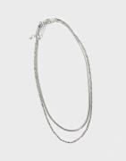 Pieces - Silver - Pckapolina 2-Pack Necklace Flow