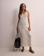 Only - Vit - Onlbeach Life Sl Dress Knt