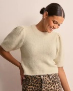 Vero Moda - Vit - Vmnovah Ss O-Neck Puff Pullover Ga