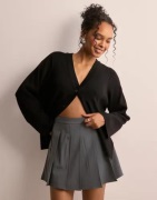 Only - Grå - Onlevin Life Hw Pleat Skirt Cc Tlr