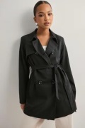 Only - Svart - Onlvalerie Trenchcoat Otw Noos