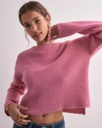 Only - Rosa - Onlluna Ls O-Neck Pullover Knt Nca