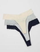 Nelly - Blå - Lovely Feels Thong 3-pack