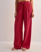 Pieces - Röd - Pcsastina Hw Wide Pants Wvn Bc