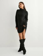 Pieces - Svart - Pcellen Ls Long Knit Noos Bc