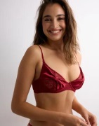 Nelly - Röd - Satin Bow Bra