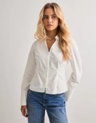 Only - Vit - Onlbeya Ls Fitted Hook Shirt Wvn