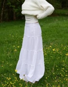 Nelly - Vit - Long Summer Skirt