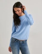 Vero Moda - Blå - Vmdoffy Ls O-Neck Blouse Ga Noos