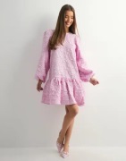 Pieces - Rosa - Pcgretchen Ls Short Dress D2D Dmo