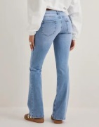 Only - Blå - Onlblush Lw Flared Dnm REA155 Noos